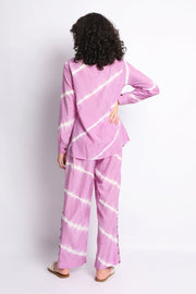 Lilac Shibori Stripes Coord