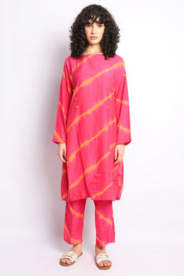 Pink And Rust Stripes Co-Ord