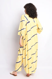 Yellow And Blue Asymmetrical Stripes Co-Ord