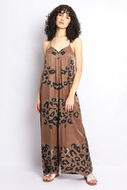 Brown And Black Shibori Jumpsuit