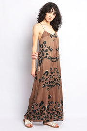 Brown And Black Shibori Jumpsuit