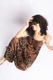 Brown And Black Shibori Jumpsuit