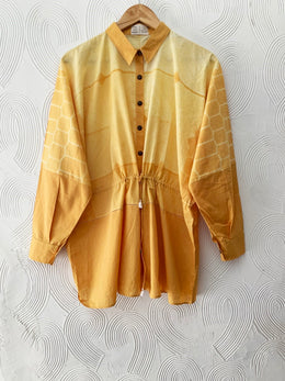 Mustard Hand Done Shibori Top
