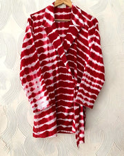 Red Shibori Wrap Co-Ord
