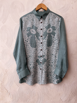 Ocean Blue Floral Shirt