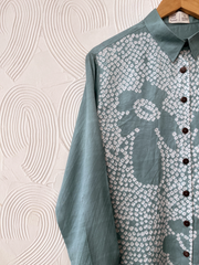 Ocean Blue Floral Shirt