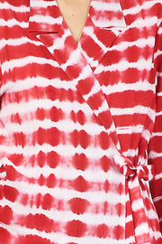 Red Shibori Wrap Co-Ord