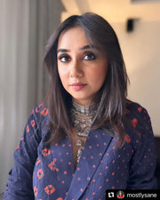 Blue And Rust Blazer Set