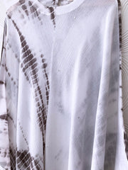 Grey Shibori Mirror Work Drape Dress
