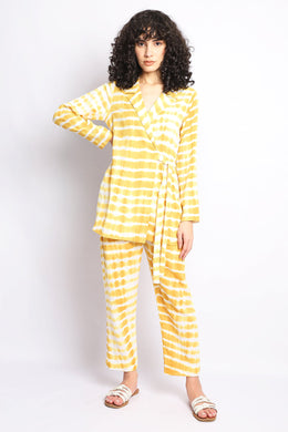 Mustard Shibori Wrap Co-Ord