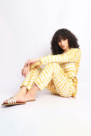 Mustard Shibori Wrap Co-Ord