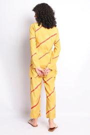 Mustard And Rust Shibori Wrap Co-Ord