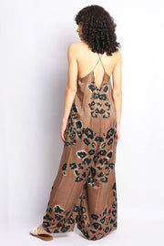 Brown And Black Shibori Jumpsuit