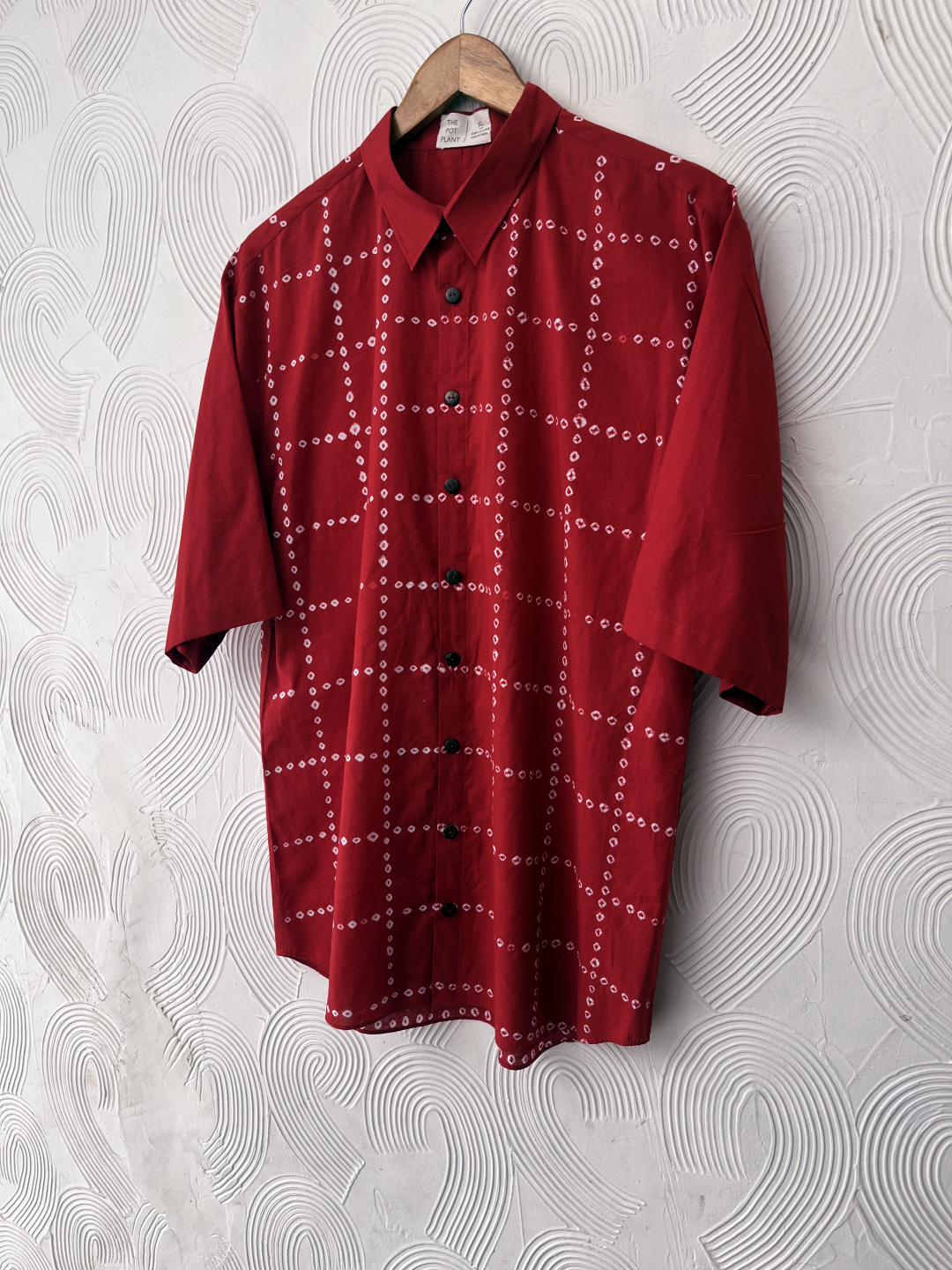 Red Checks Bandhani Shirt