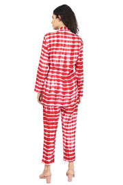 Red Shibori Wrap Co-Ord