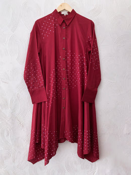 Red Bandhani Kurta