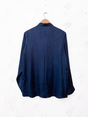 Blue Bandhani Floral Silk Shirt