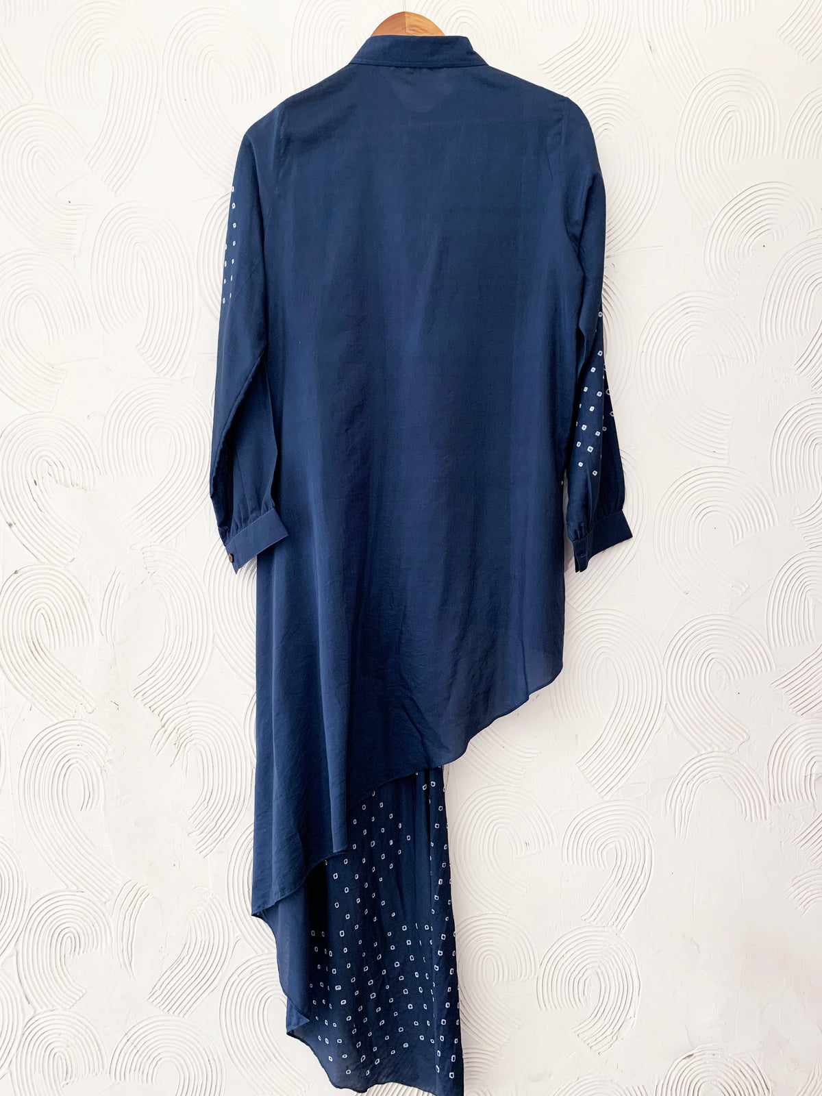 Blue Hand-Done Bandhani Dori Dress