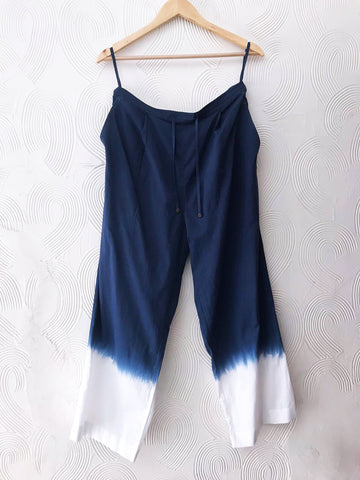 Cotton Blue Dip-Dye Pants