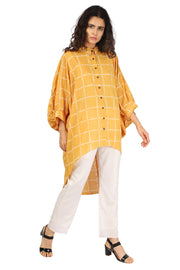 Bandhani Checks Waterfall Shirt