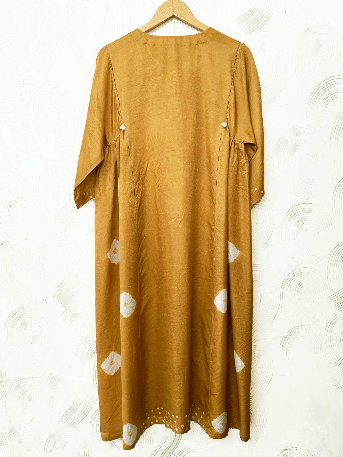 Mustard Silk Bandhani Panel Co-Ord