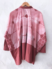 Peach Shibori Drawstring Top