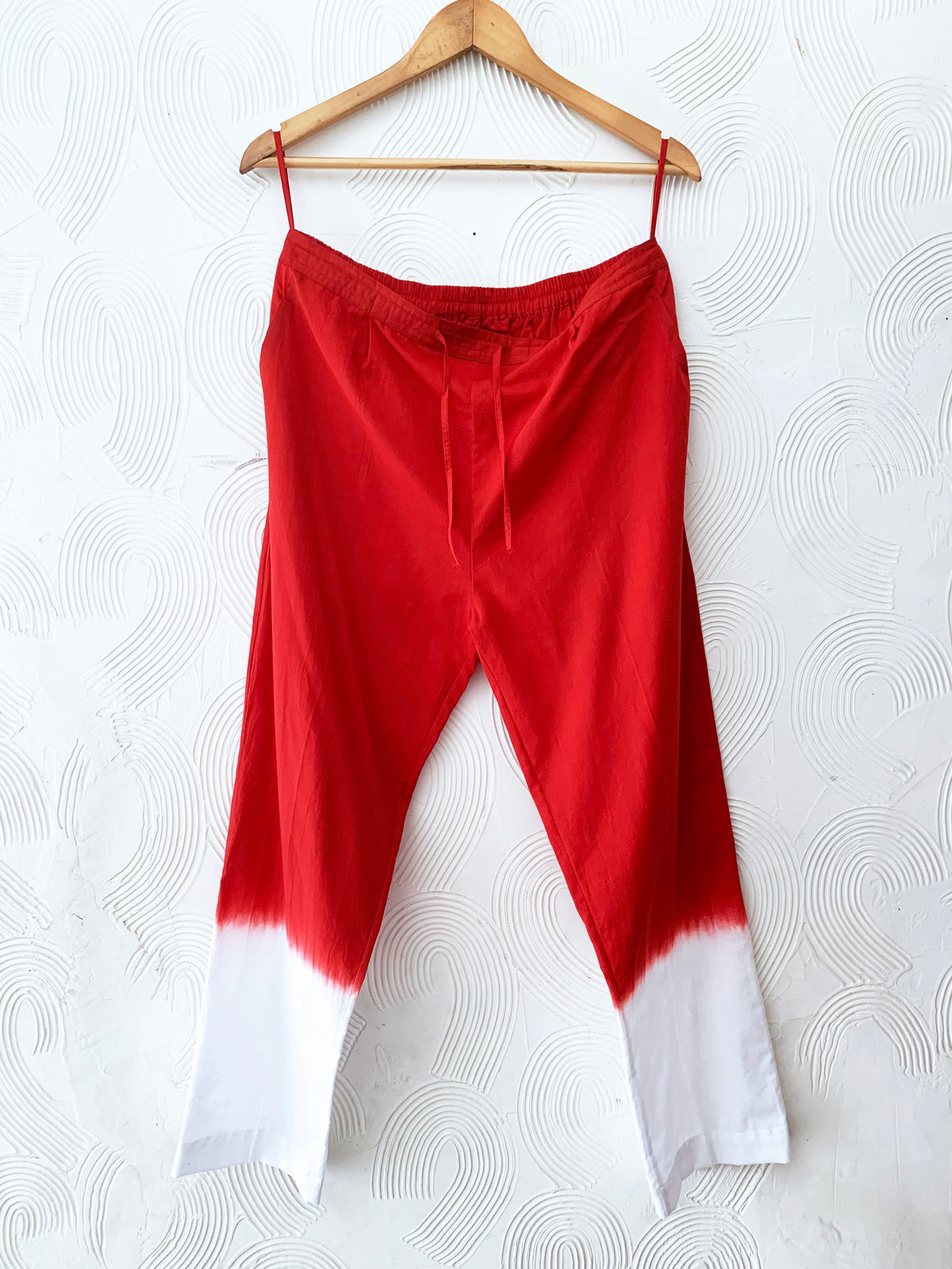 Red Dip-Dye Pants